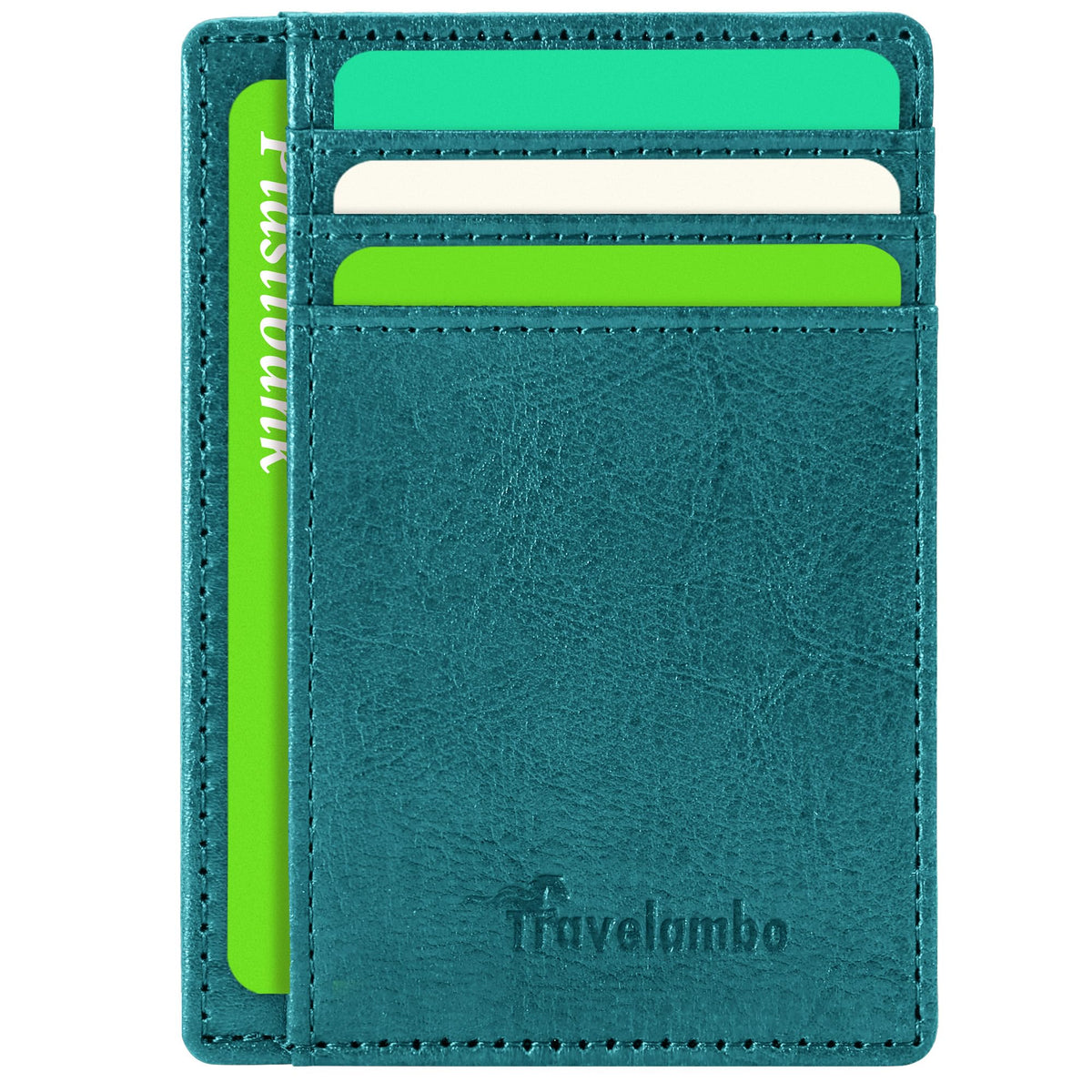 Travelambo Slim Leather RFID Blocking Front Pocket Wallet