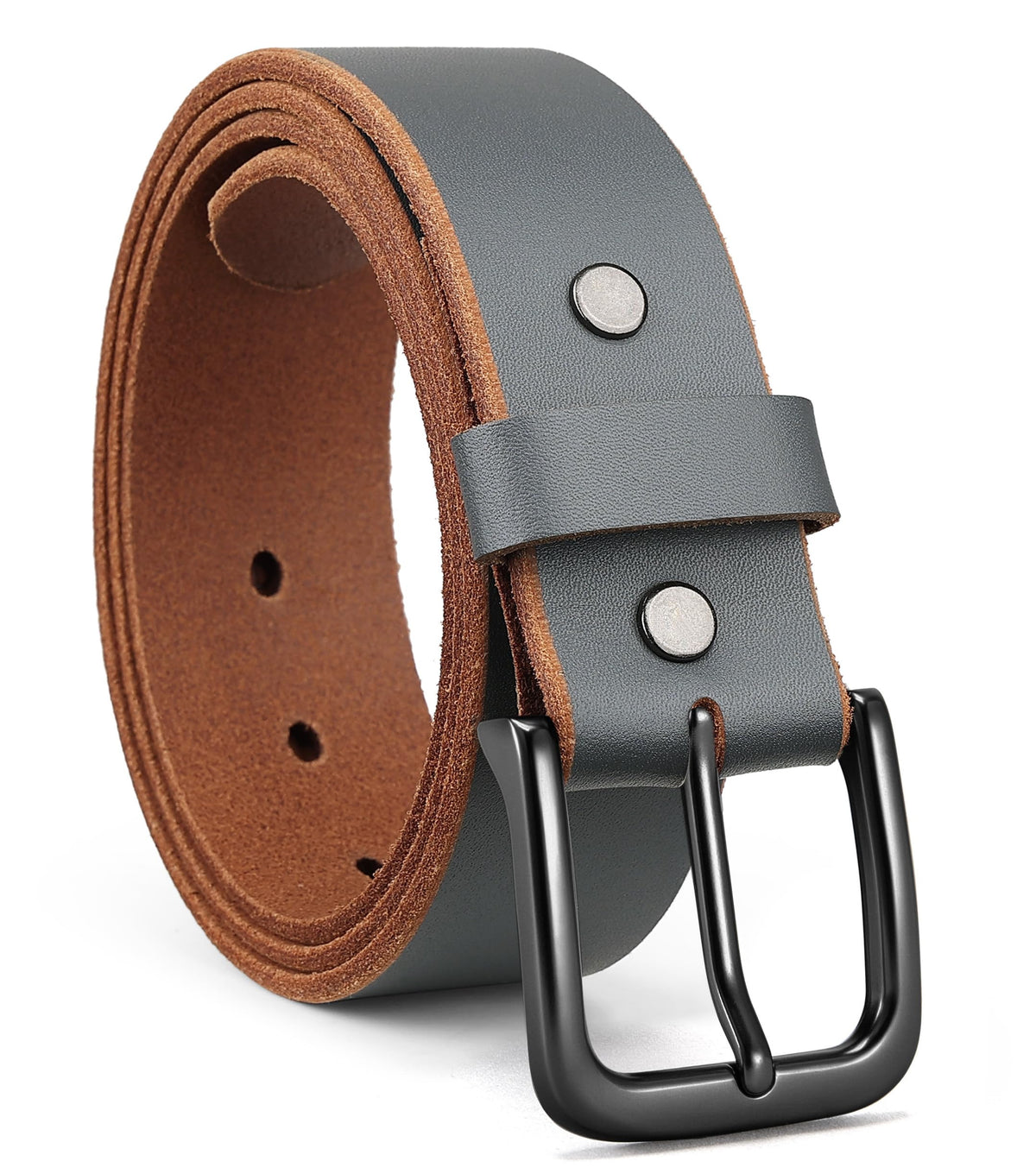 CHAOREN Men's Full-Grain Leather Casual Belt for Jeans