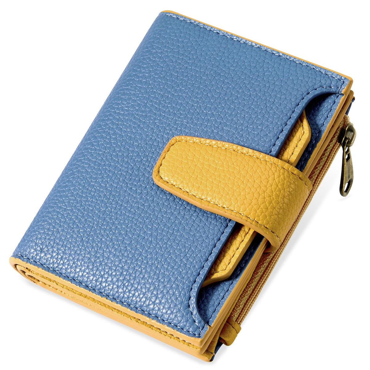 Airkit Women's Compact Leather RFID Bifold Wallet with ID Window