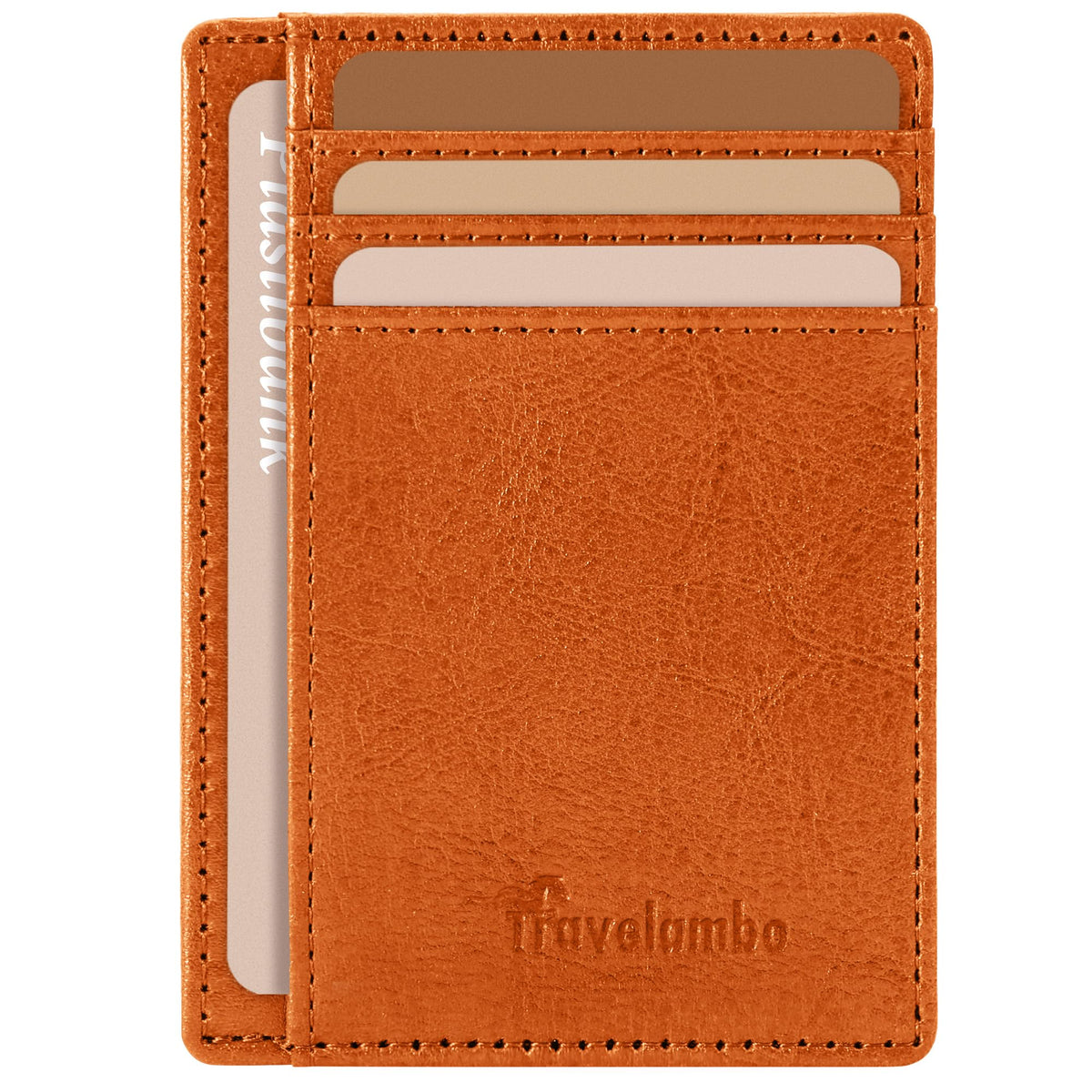 Travelambo Slim Leather RFID Blocking Front Pocket Wallet