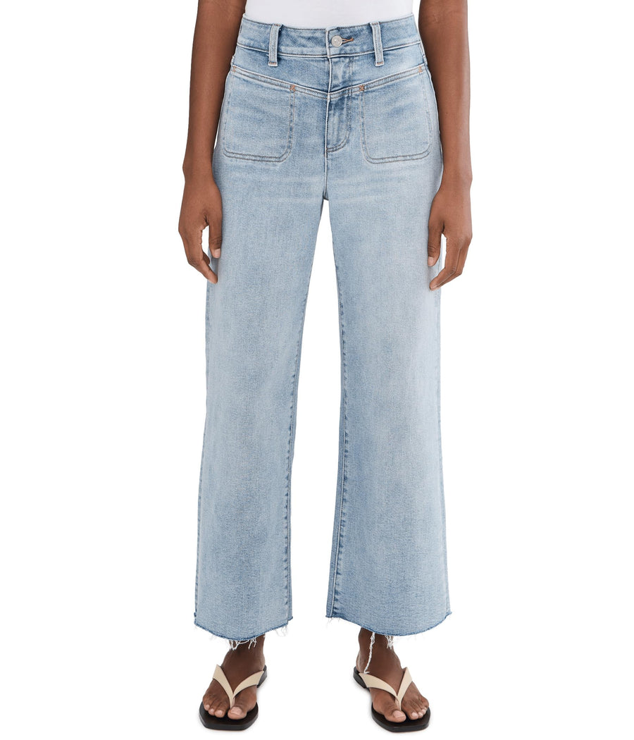 PAIGE Petite Anessa Front Yoke Jeans with Pockets