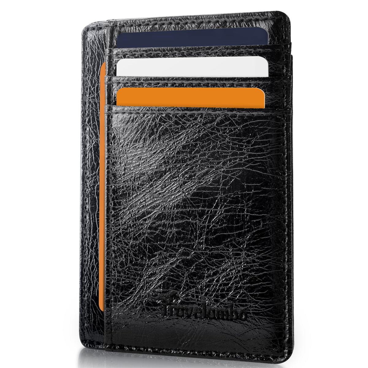 Travelambo Slim Leather RFID Blocking Front Pocket Wallet