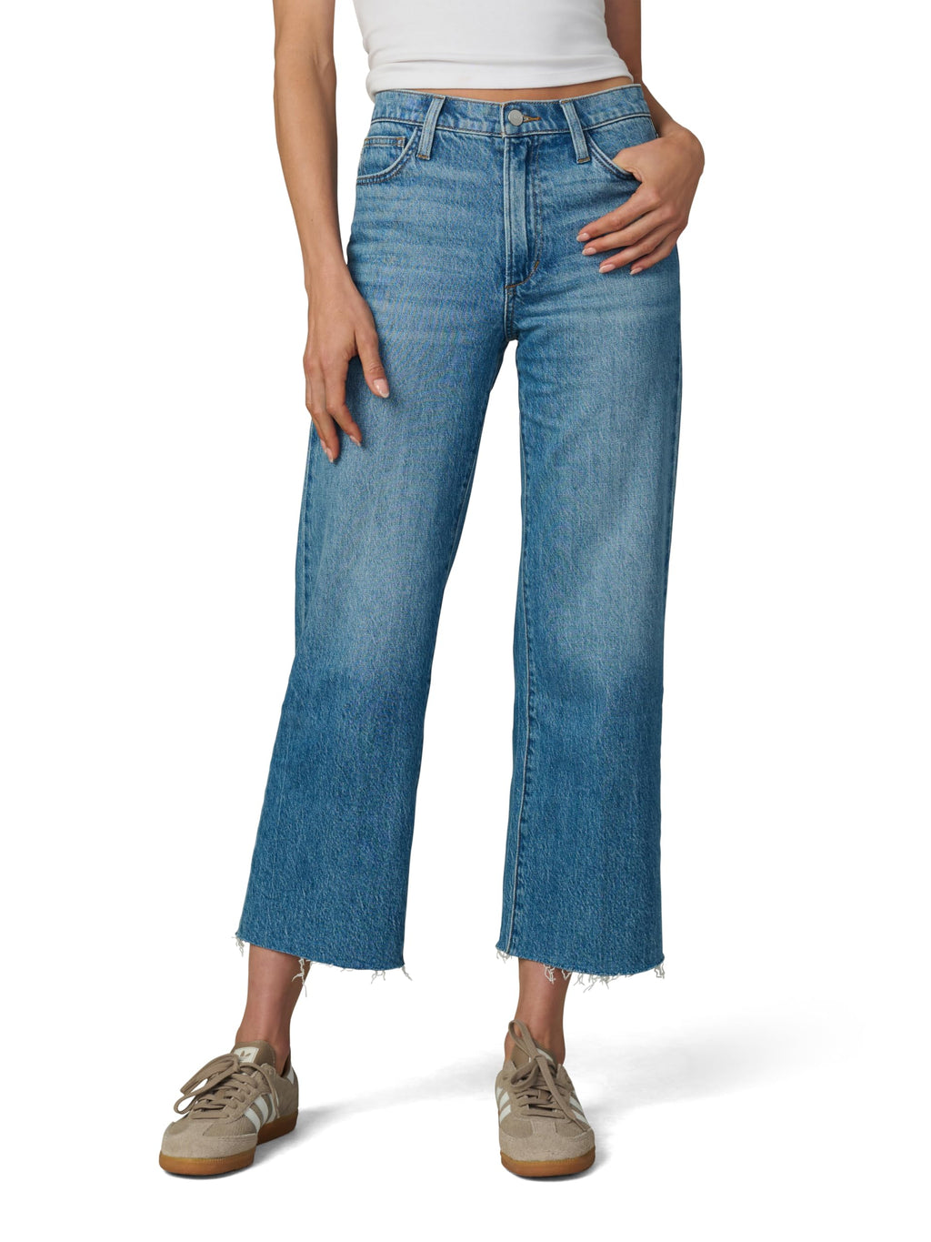 Joe's Womens The Blake High Rise Crop Wide Leg Jean