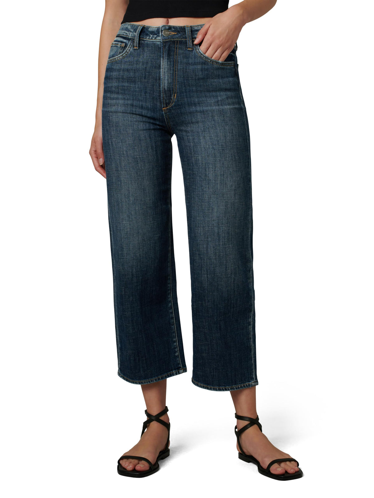 Joe's Womens The Blake High Rise Crop Wide Leg Jean