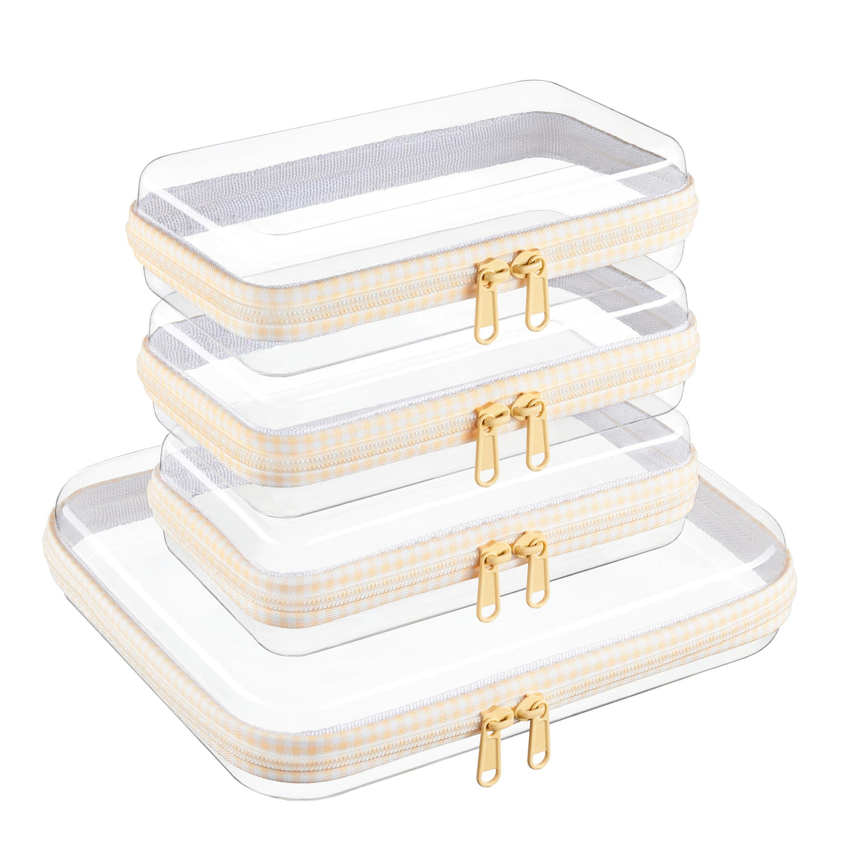 WELPIRT Clear Hard Shell Travel Organizer Pouch