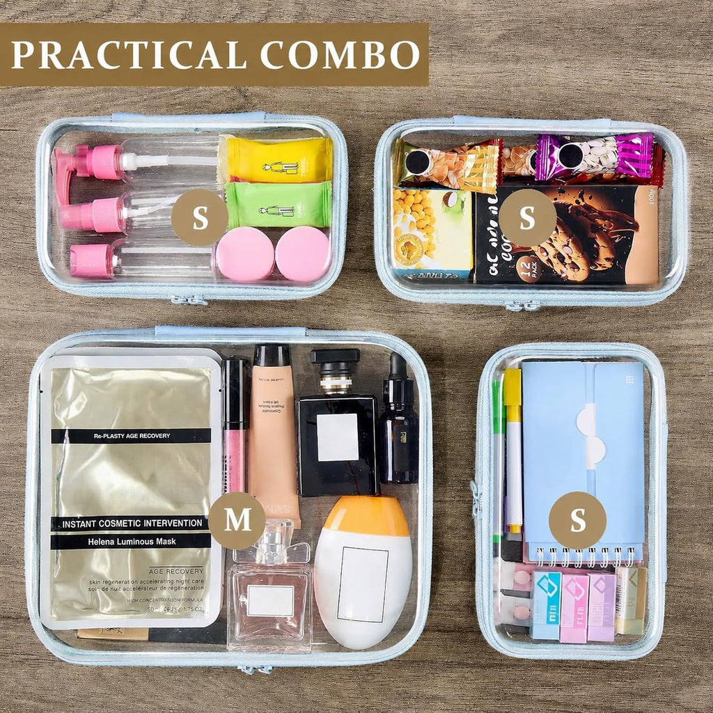 WELPIRT Clear Hard Shell Travel Organizer Pouch