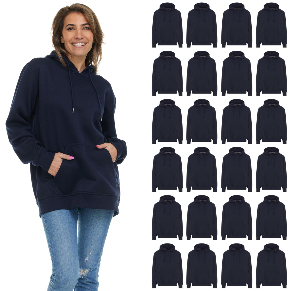 BILLIONHATS Women's Oversized Cotton Blend Hoodie Pack