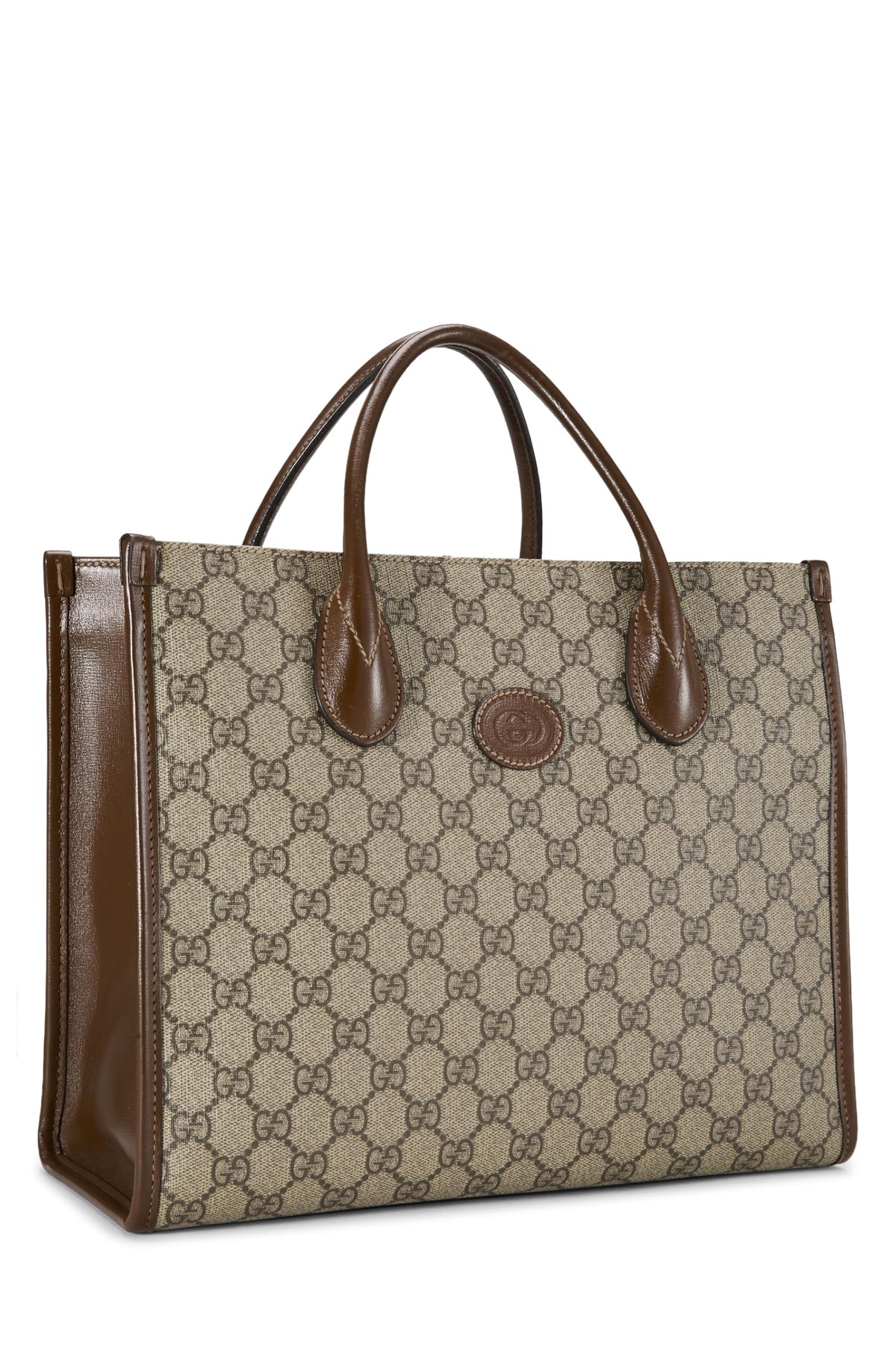 Gucci, Pre-loved Brown GG Supreme Canvas Tote Small, Brown
