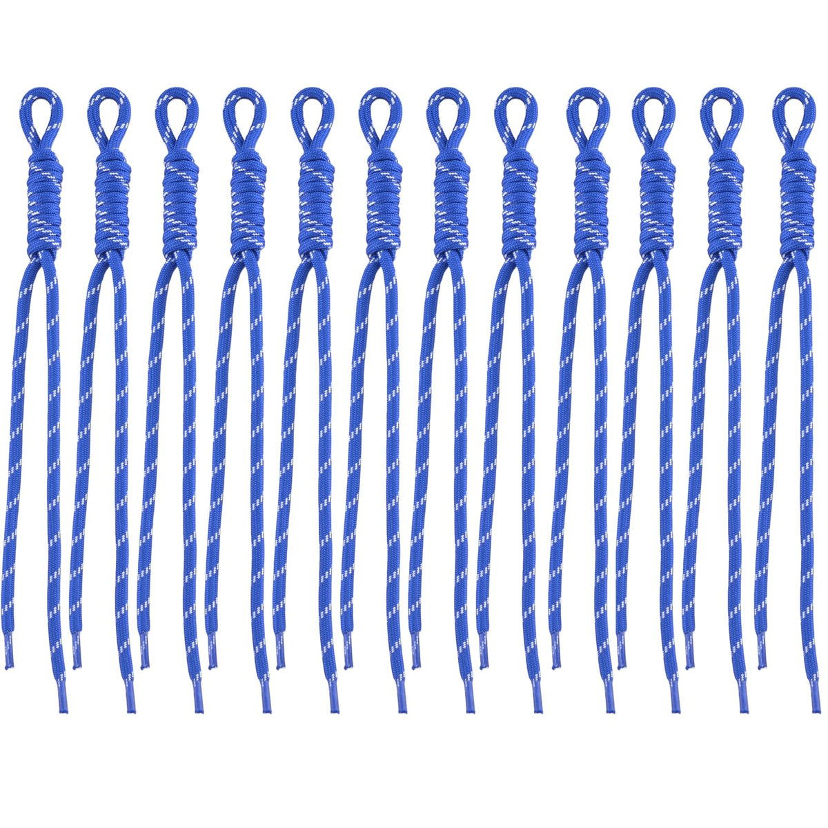 12-Piece Braided Nylon Paracord Keychain Charms for Bags