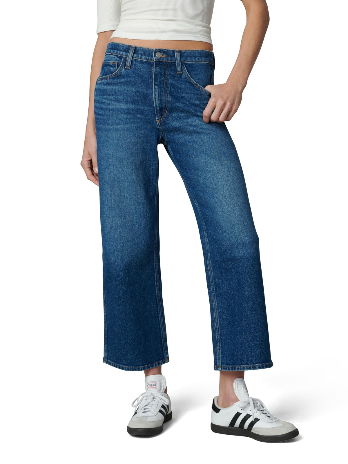 Joe's Womens The Blake High Rise Crop Wide Leg Jean