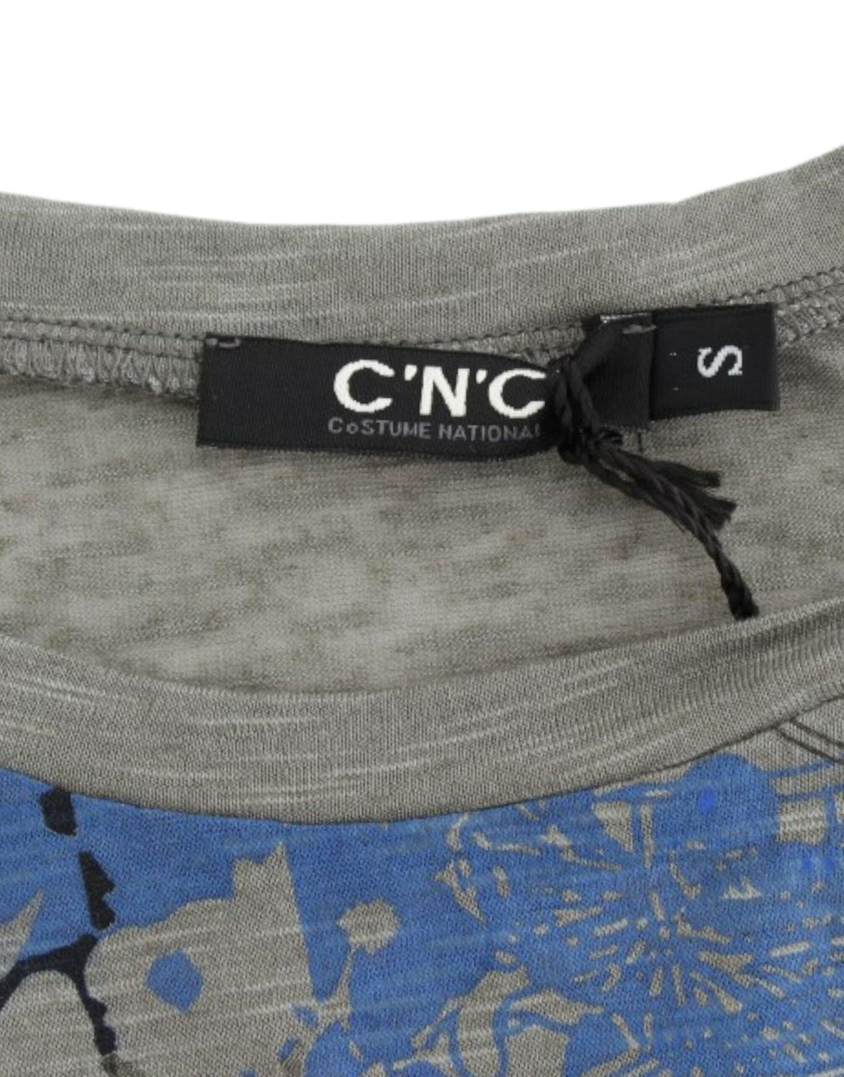 Gray print sleeveless t-shirt XS