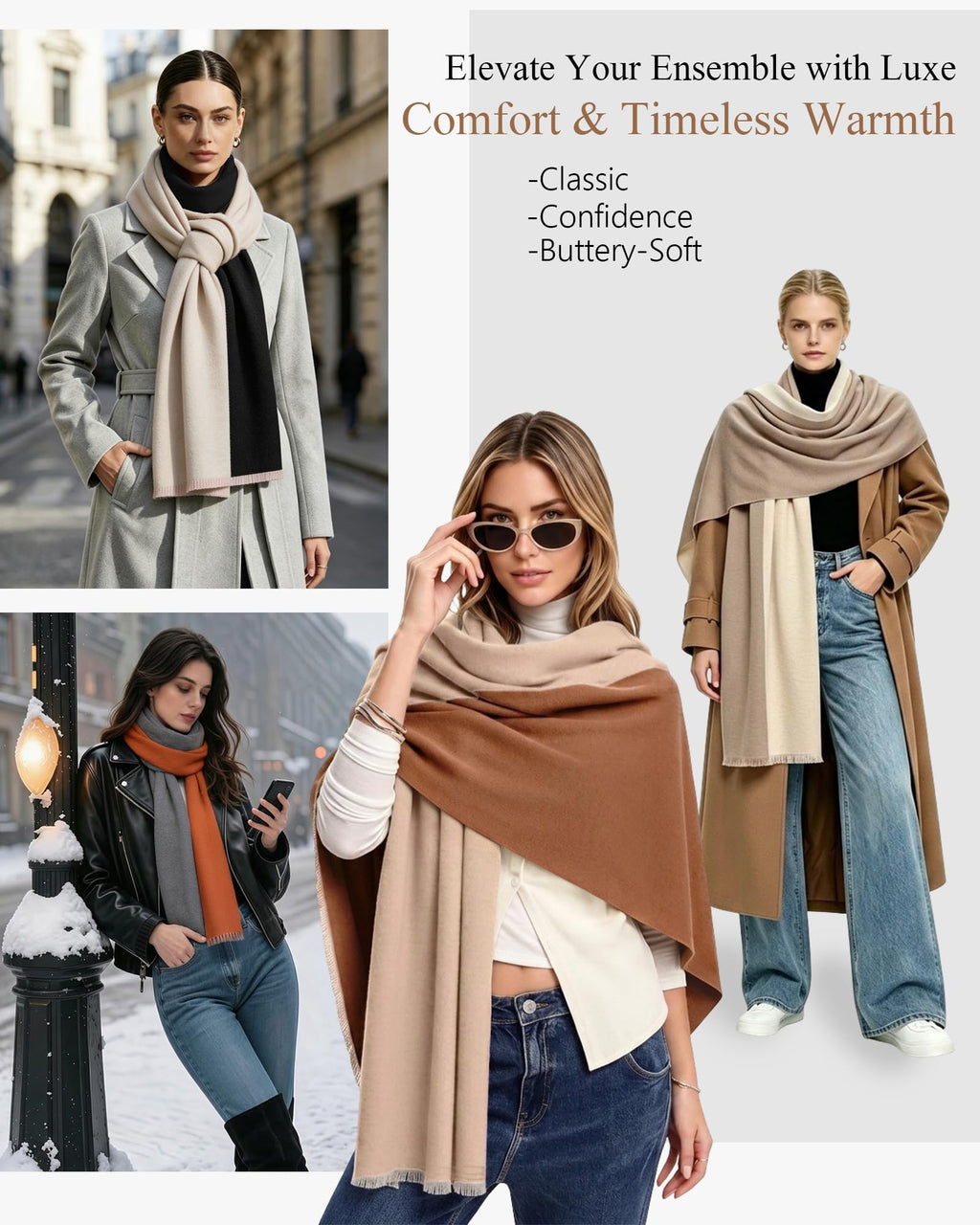 IROCUE Women's Pashmina Wrap Shawl for Evening Dresses