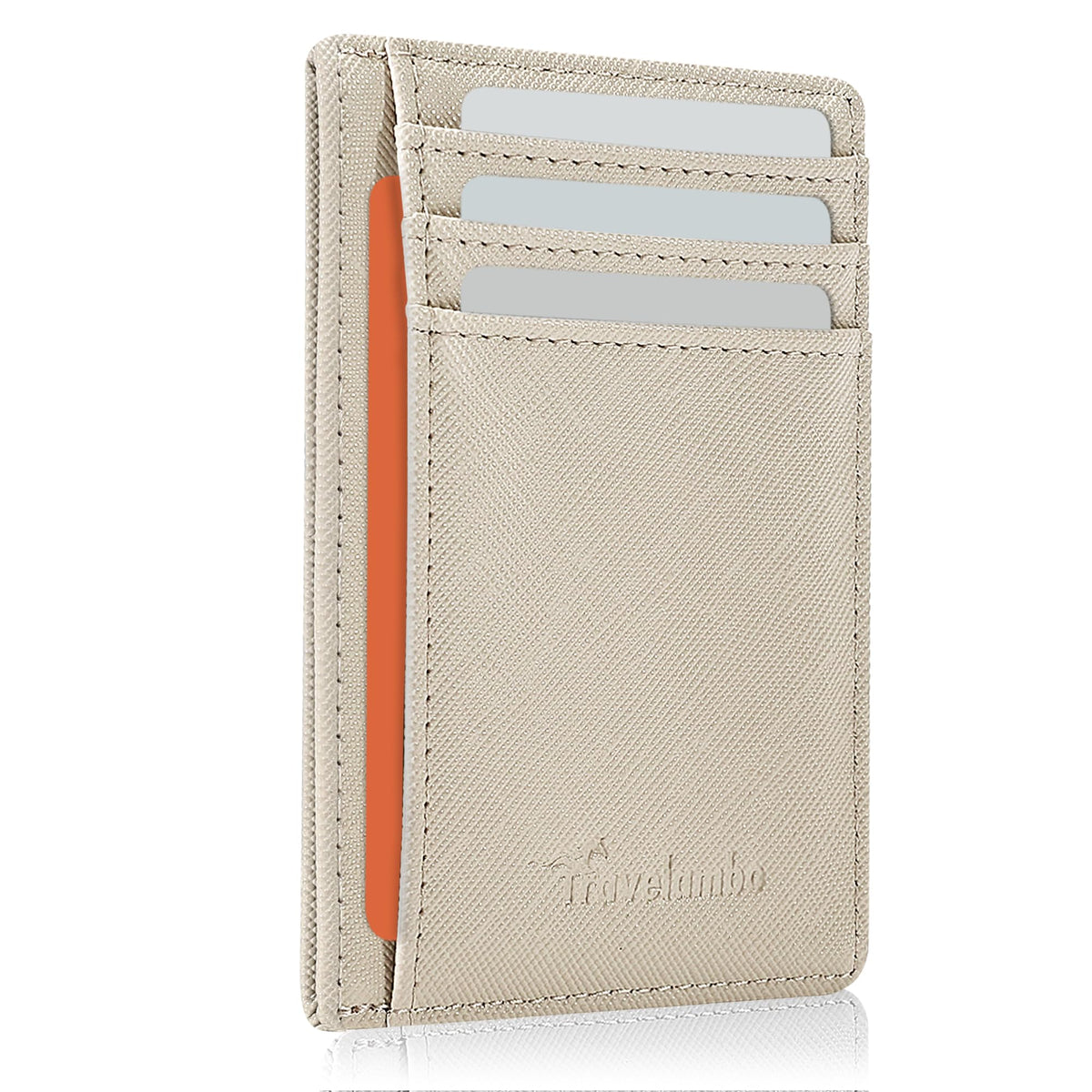 Travelambo Slim Leather RFID Blocking Front Pocket Wallet