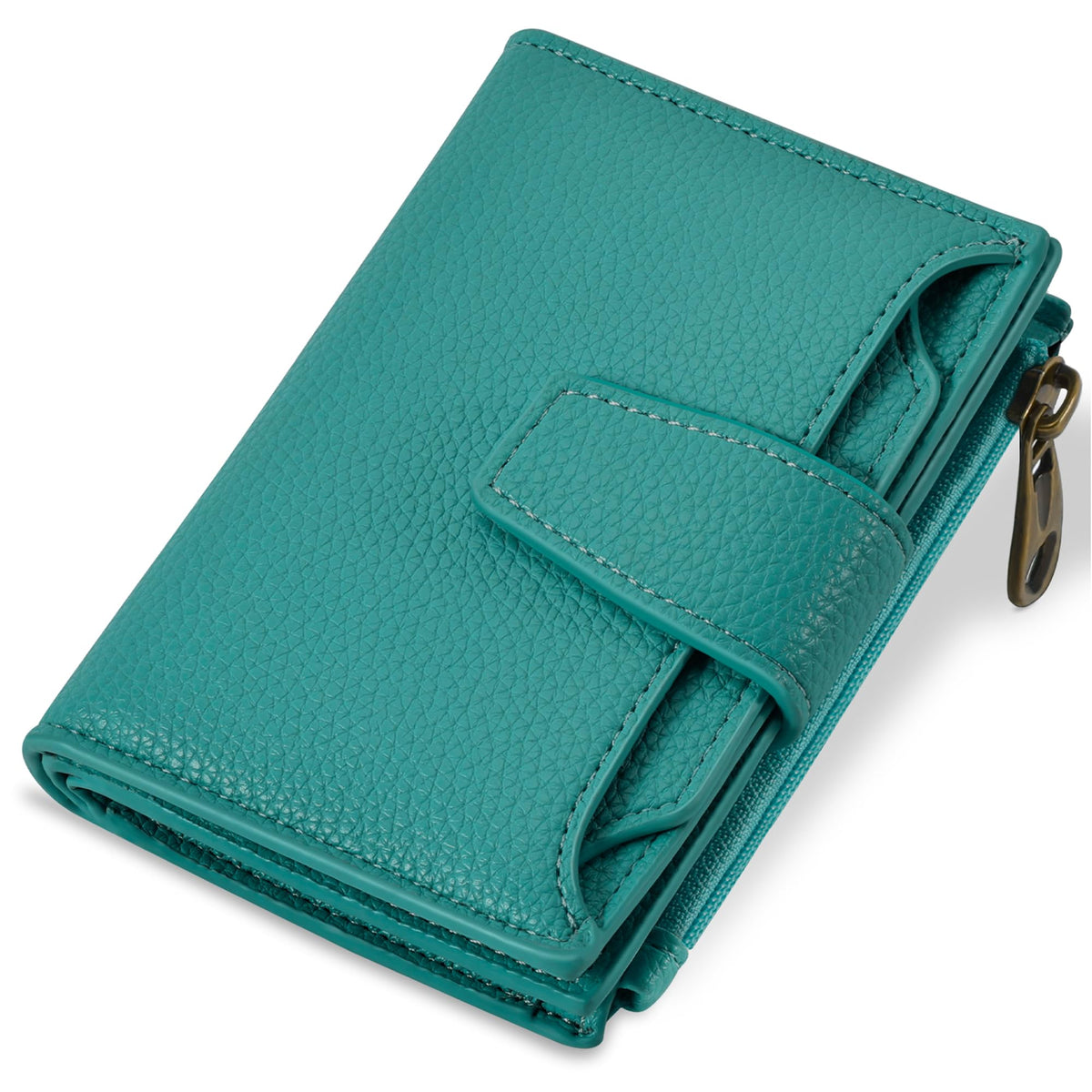 Airkit Women's Compact Leather RFID Bifold Wallet with ID Window