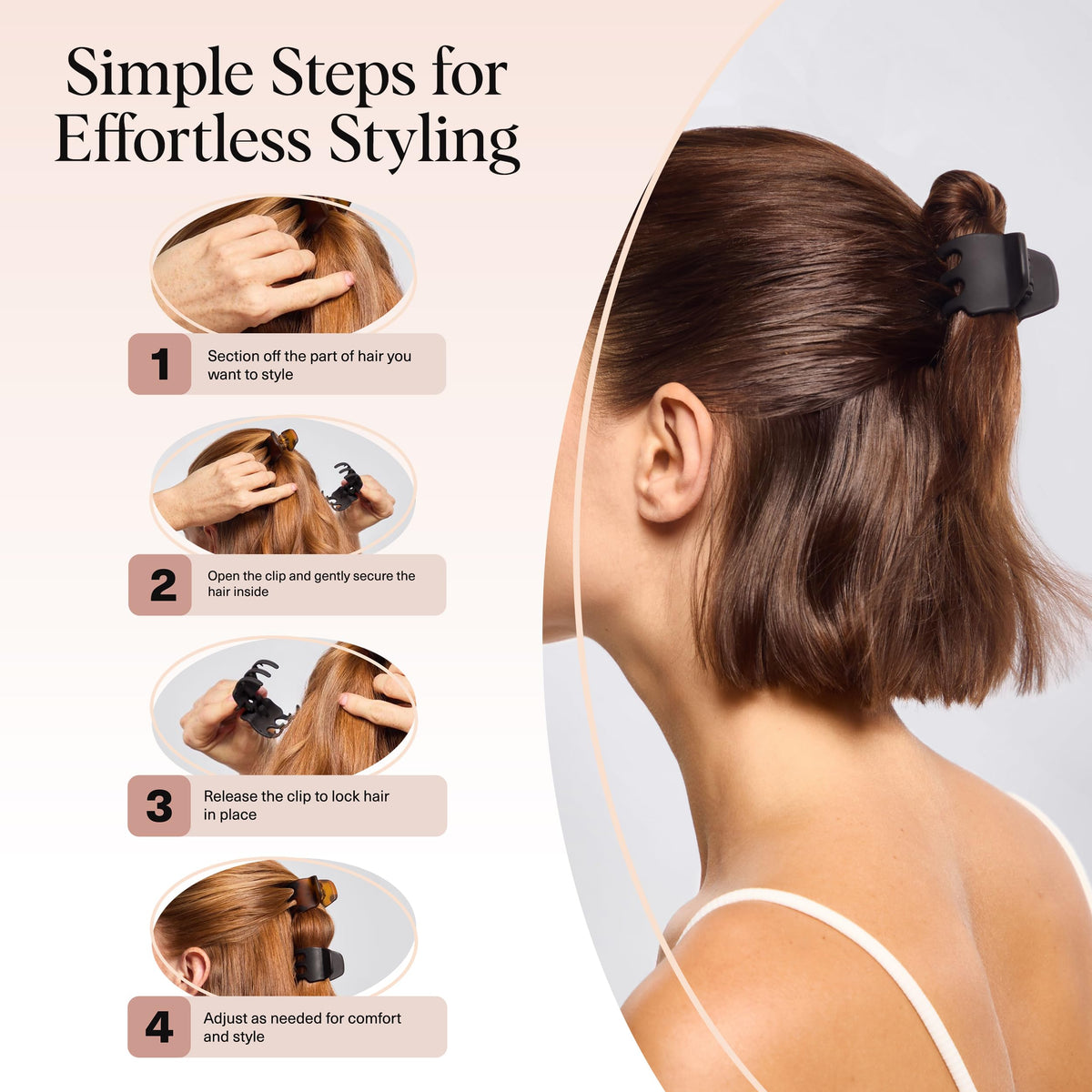Kitsch Eco-Friendly Medium Claw Hair Clips for Women