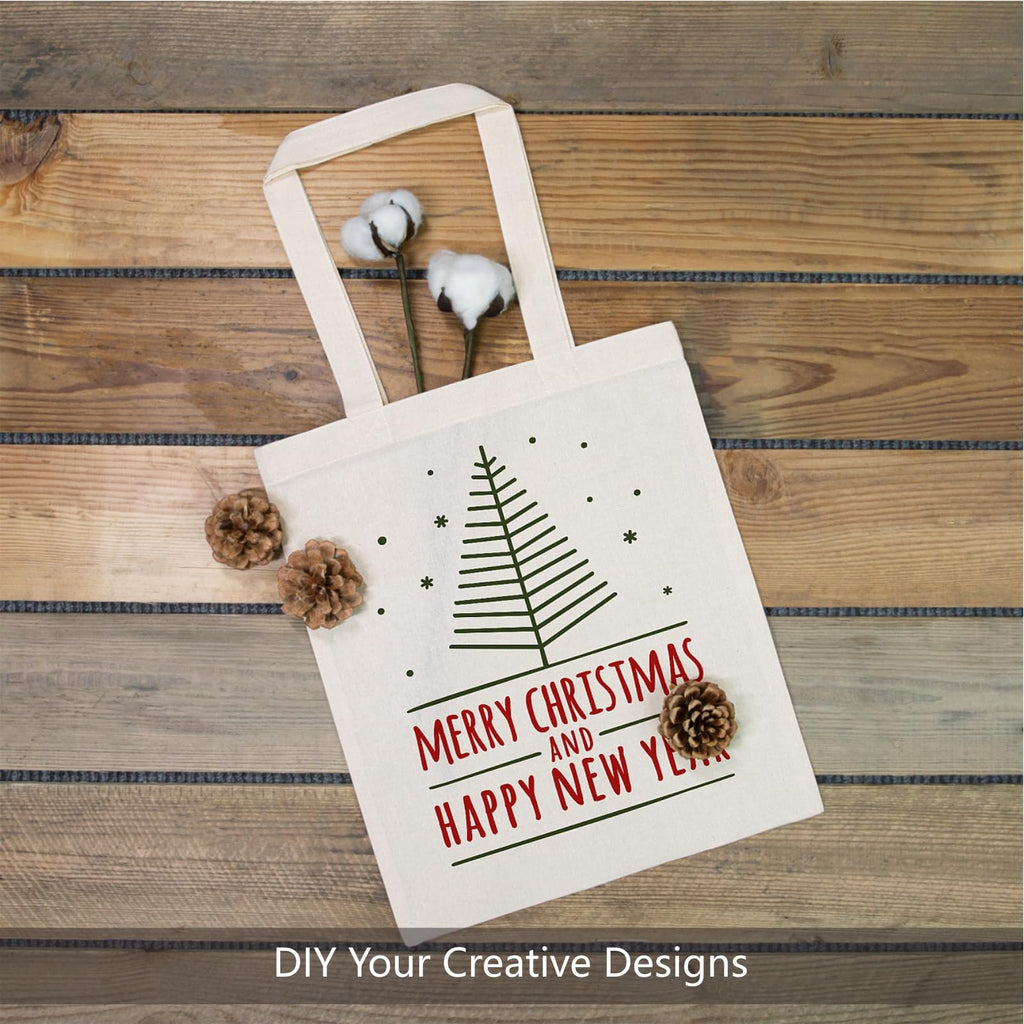 TOPDesign Cotton Tote Bags, Lightweight Medium Reusable Grocery Cloth Bags, for DIY, Advertising, Promotion, Gift, Activity