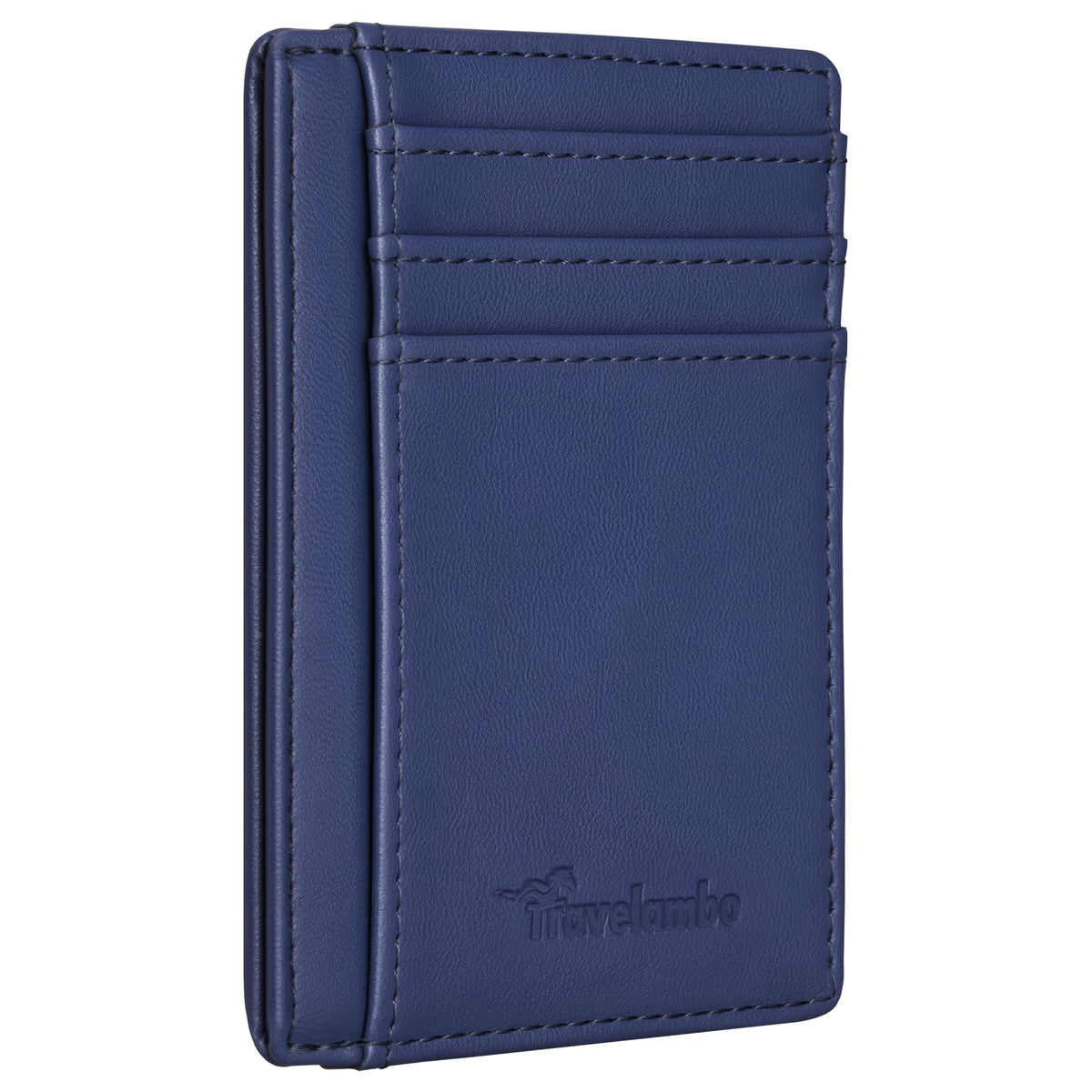 Travelambo Slim Leather RFID Blocking Front Pocket Wallet