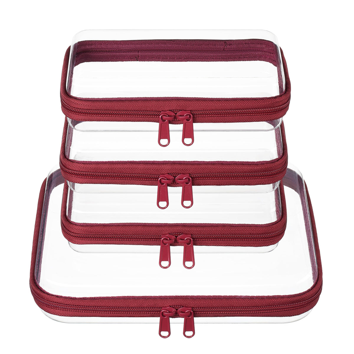 WELPIRT Clear Hard Shell Travel Organizer Pouch