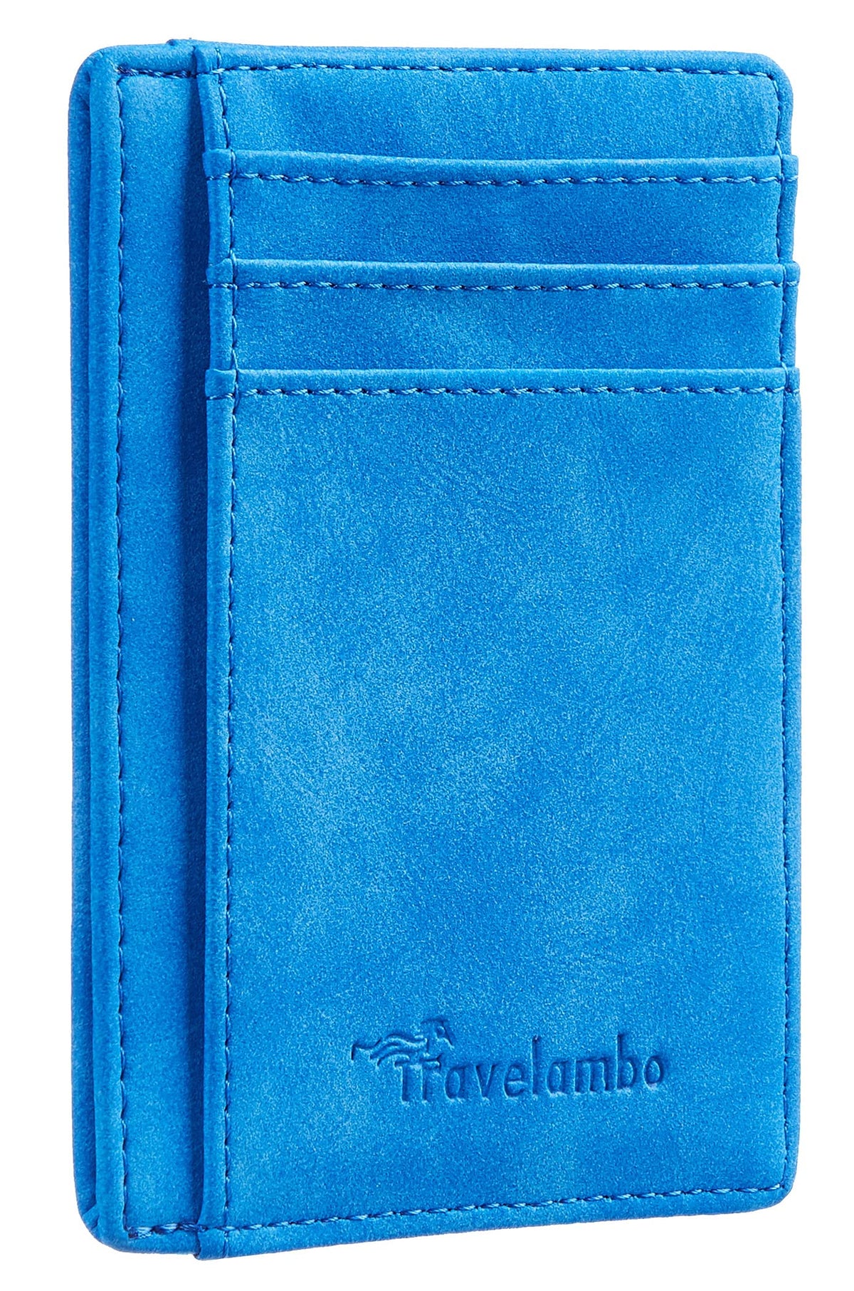 Travelambo Slim Leather RFID Blocking Front Pocket Wallet