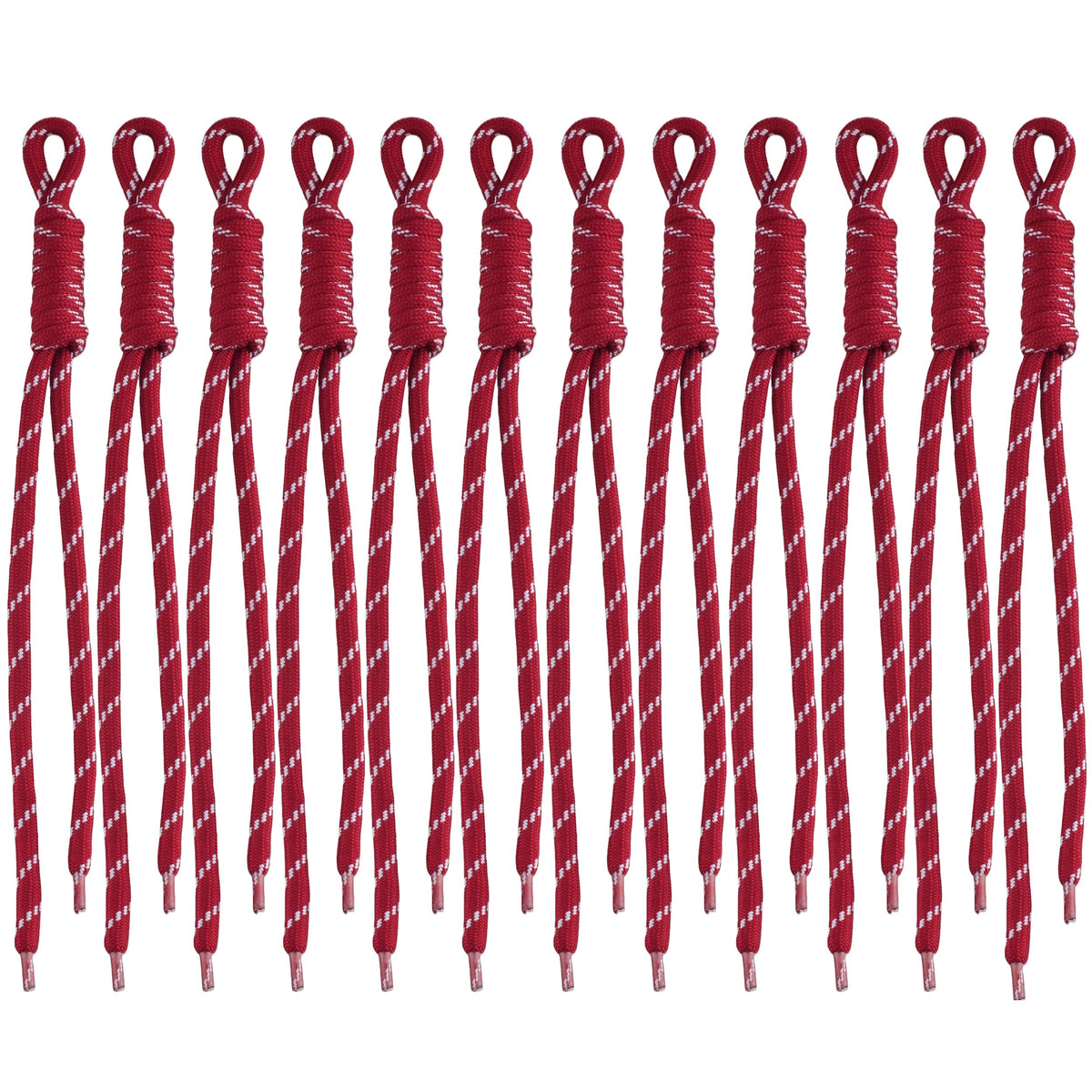 12-Piece Braided Nylon Paracord Keychain Charms for Bags