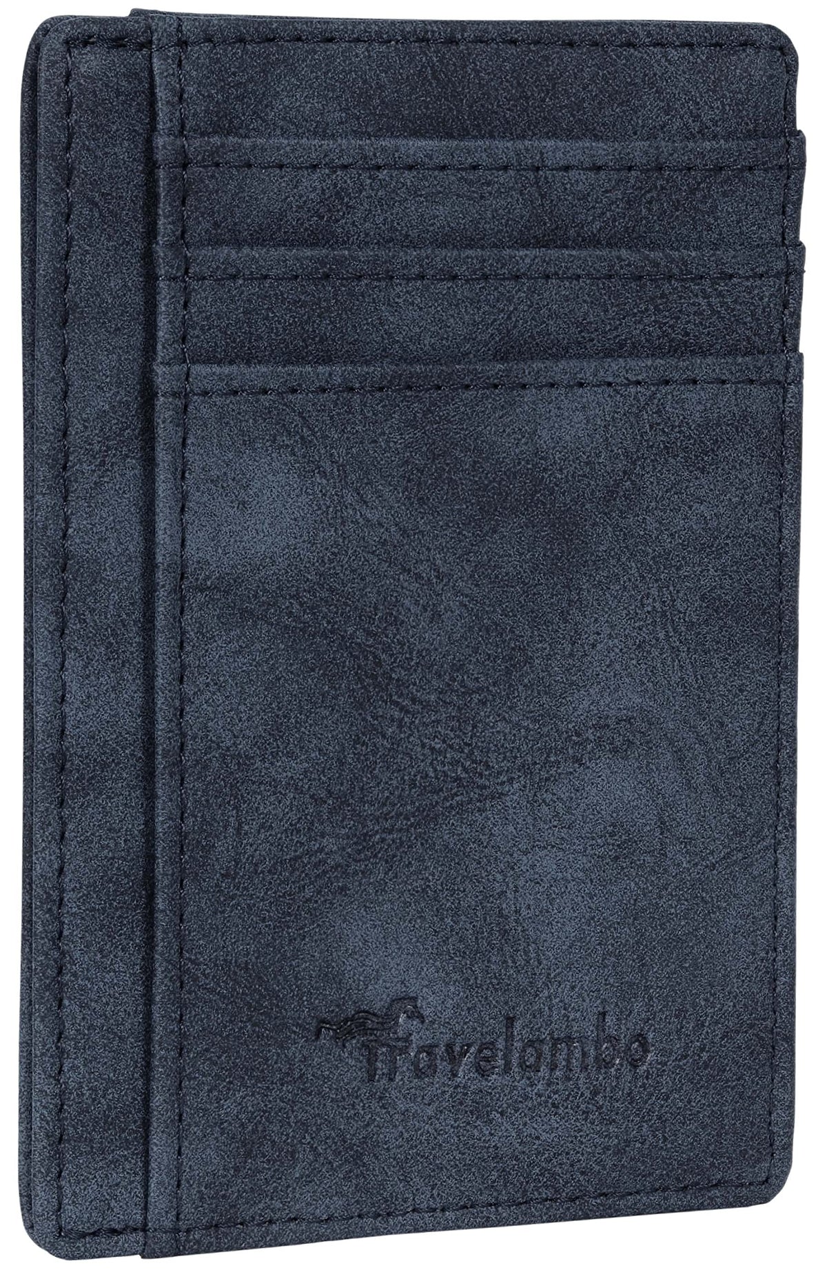 Travelambo Slim Leather RFID Blocking Front Pocket Wallet