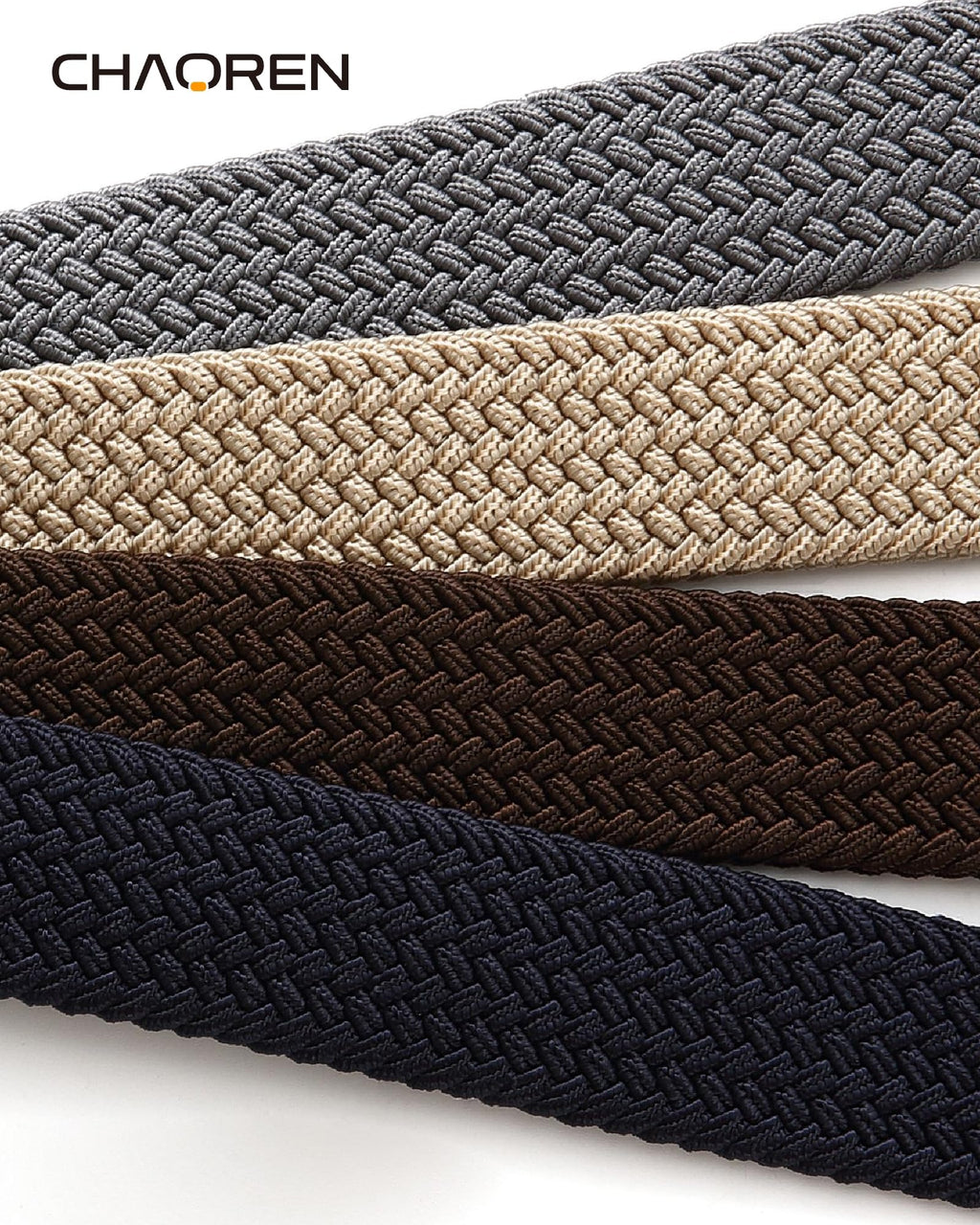 CHAOREN 2-Pack Men's Stretch Belts for Golf and Casual Wear
