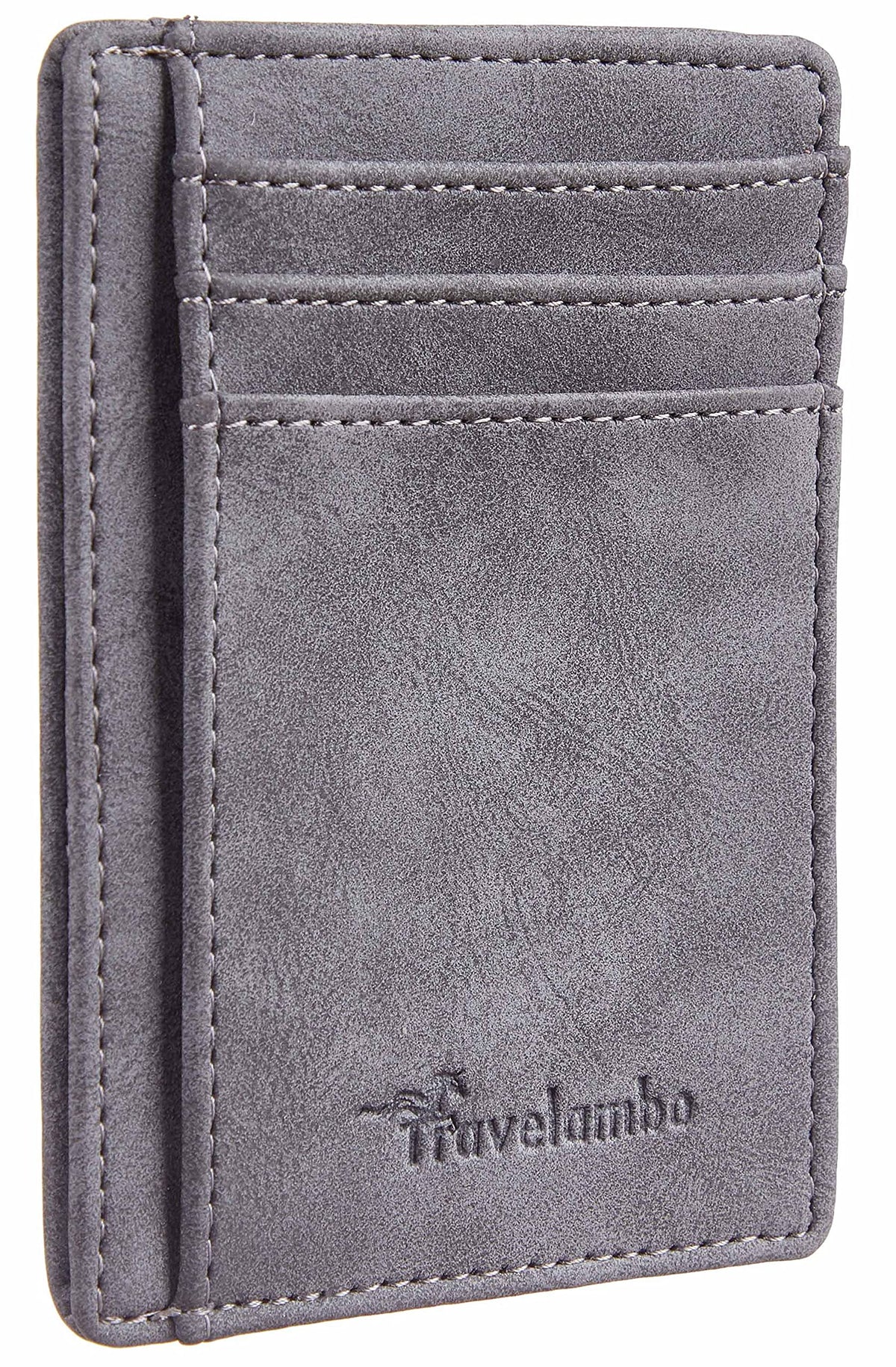 Travelambo Slim Leather RFID Blocking Front Pocket Wallet