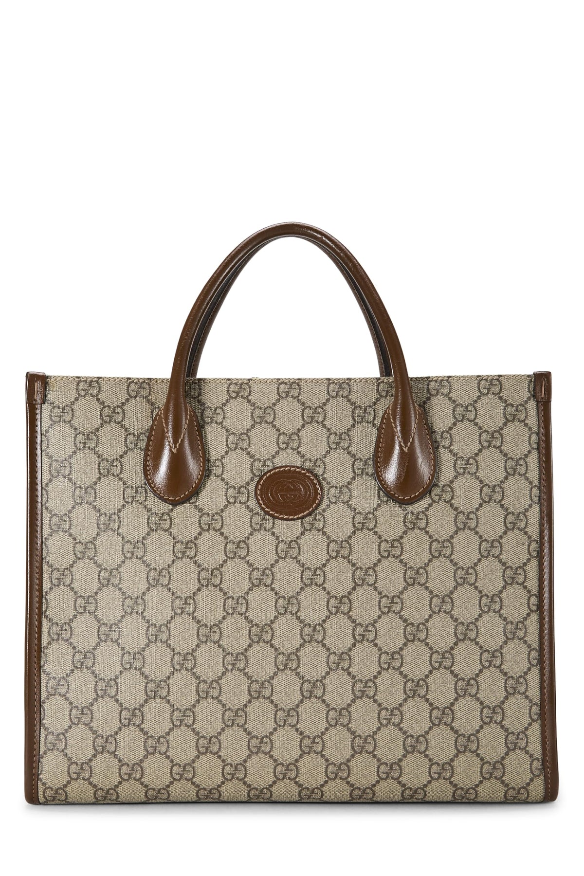 Gucci, Pre-loved Brown GG Supreme Canvas Tote Small, Brown
