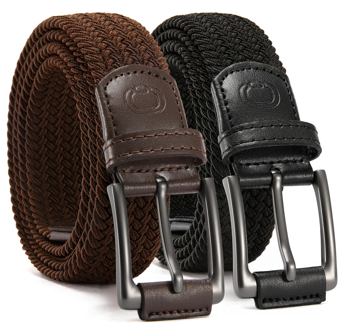 CHAOREN 2-Pack Men's Stretch Belts for Golf and Casual Wear